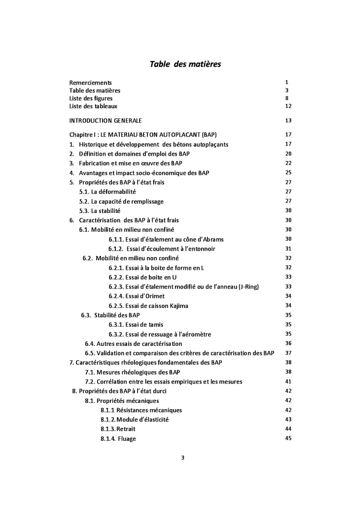 Etude de formulation et de comportement des bétons auto-plaçants