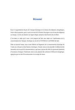 Rationalisation de la consommation d'énergie électrique
