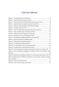 Rationalisation de la consommation d'énergie électrique