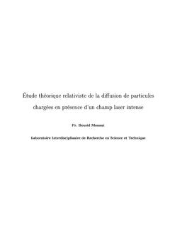 Etude theorique relativiste de la diffusion de particules chargees