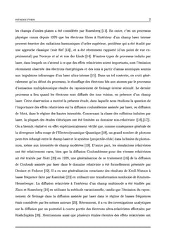 Etude theorique relativiste de la diffusion de particules chargees