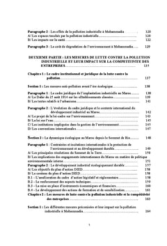 Industrie, pollution industrielle et compétitivité: cas de Mohammadia
