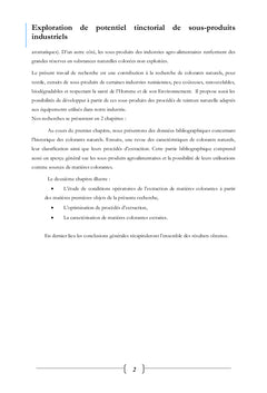 Exploration du potentiel tinctorial de sous-produits industriels