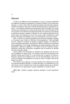 Méthode du GC pour l'étude de la diffraction électromagnétique