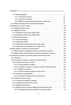 Modélisation d'un aérogénérateur synchrone à aimants permanents