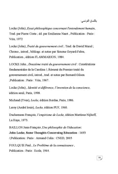 Éléments de l'esprit humain chez John Locke