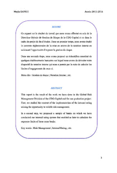 Calibrage des limites d'exposition interne des contreparties bancaires