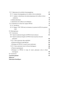Cancer pulmonaire: etudes metaboliques et pharmacogenetiques de CYP1A2