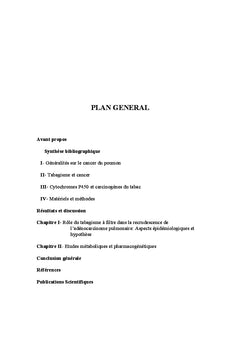 Cancer pulmonaire: etudes metaboliques et pharmacogenetiques de CYP1A2