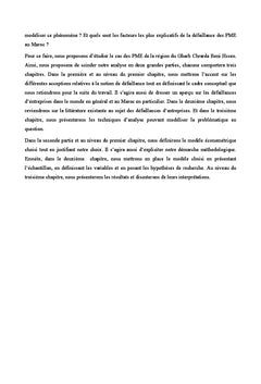 Defaillances d'entreprises : essai de modelisation financiere