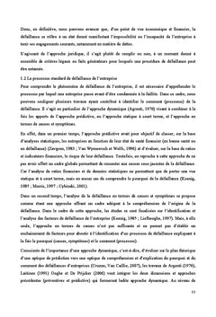 Defaillances d'entreprises : essai de modelisation financiere