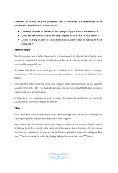 Conception du tableau de bord prospectif:outil de performance globale