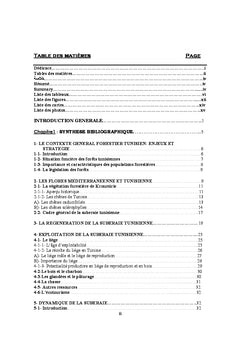 Impacts de l'action anthropique sur la Suberaie de Kroumirie (Tunisie)
