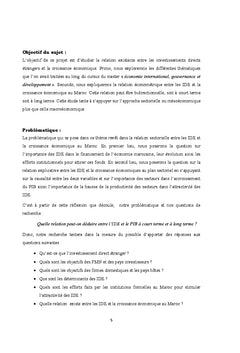 Analyse sectorielle des IDe et de la croissance economique au Maroc