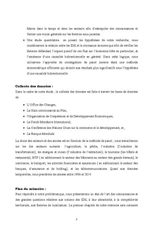 Analyse sectorielle des IDe et de la croissance economique au Maroc