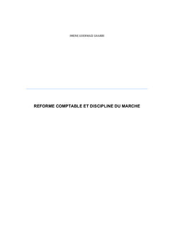Reforme comptable et discipline de marche