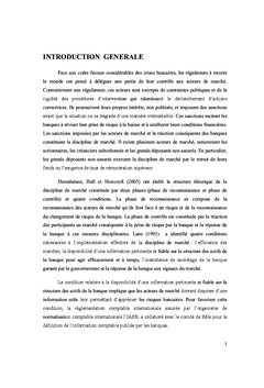 Reforme comptable et discipline de marche