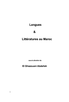 Langues et Litteratures au Maroc