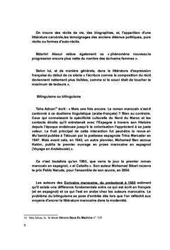 Langues et Litteratures au Maroc