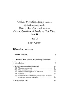 Statistique exploratoire multidimensionnelle: Donnees qualitatives