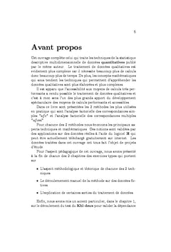 Statistique exploratoire multidimensionnelle: Donnees qualitatives