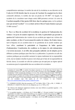 L'indemnisation Des Victimes D'accidents De La Circulation