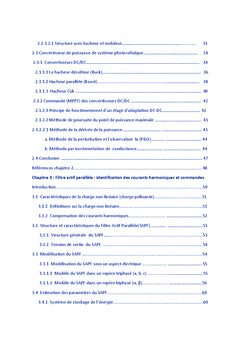 Filtrage actif et controle de puissances pour des systemes PV