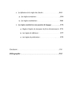 Les regles du langage chez Searle