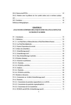 Evaluation des teneurs en polluants atmospheriques