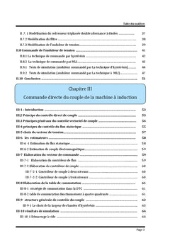 Contribution de la commande predictive directe du couple de la MI
