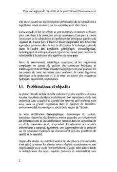 Protection et durabilite de l'aquifere cotier de Martil-Alila