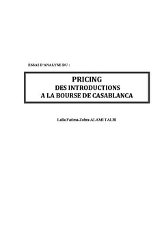 Pricing des introductions à la Bourse de Casablanca