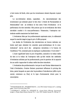 Pricing des introductions à la Bourse de Casablanca