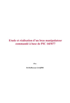 Etude et realisation d'un bras manipulateur commande A base de PIC