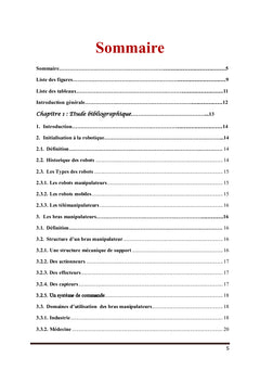 Etude et realisation d'un bras manipulateur commande A base de PIC