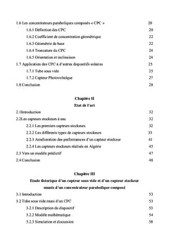 Etude d'un chauffe-eau solaire avec concentrateur parabolique compose