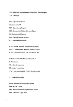 Etude de deux chimiokines CXCL12 et CX3CL1 dans le cancer de l'ovaire