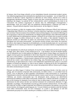 Langues, representations et identites