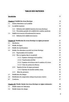 Stabilite de la tension du reseau electrique par l'analyse modale