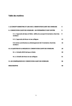 Le concept d'orientation client de l'employe : origines et mesures