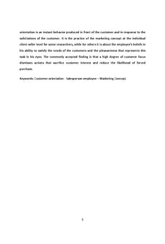 Le concept d'orientation client de l'employe : origines et mesures