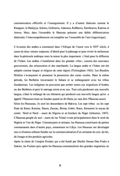 Attitude et usage linguistique de la communaute haoussa d'Obied