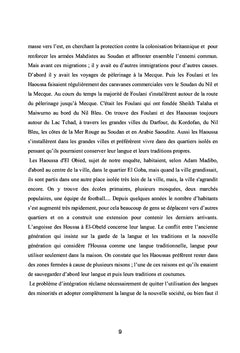Attitude et usage linguistique de la communaute haoussa d'Obied