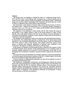 Effets des antithyroïdiens sur la fonction thyroïdienne chez le rat
