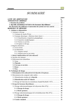 Effets des antithyroïdiens sur la fonction thyroïdienne chez le rat