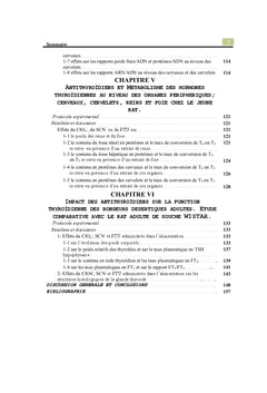 Effets des antithyroïdiens sur la fonction thyroïdienne chez le rat