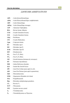 Effets des antithyroïdiens sur la fonction thyroïdienne chez le rat