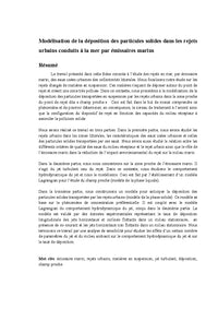 Modélisation de rejets urbains conduits à la mer par émissaires marins