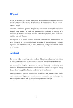 Analyse des déterminants du bonheur