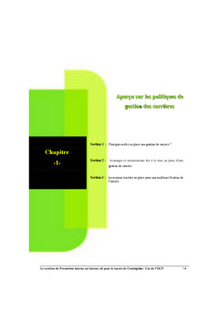 Le systeme de Promotion interne